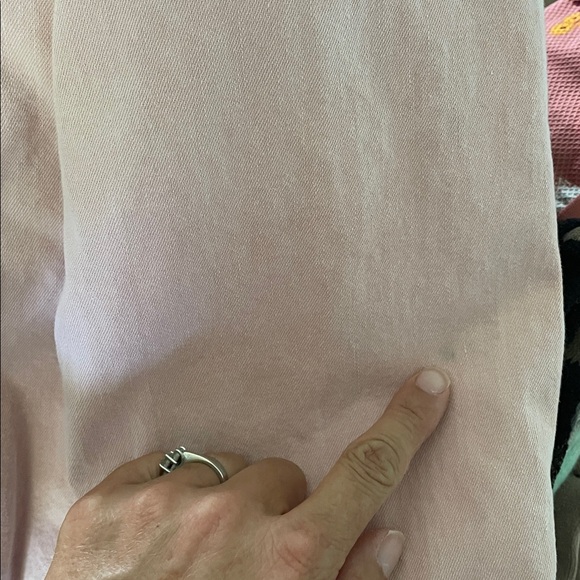 aerie pale light pink blush long sleeve button up shirt with collar size large - Picture 8 of 8